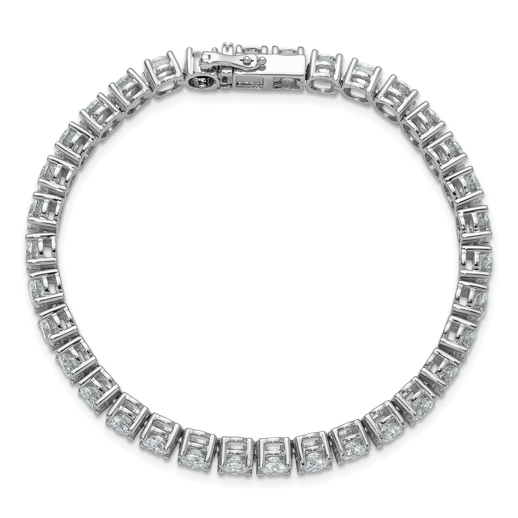 14k White Gold  11 1/8 carat Lab Grown Diamond VS+ F+ Complete Tennis Bracelet - Sophia Jewelers
