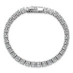 14k White Gold  11 1/8 carat Lab Grown Diamond VS/SI+ G+ Complete Tennis Bracelet - Sophia Jewelers