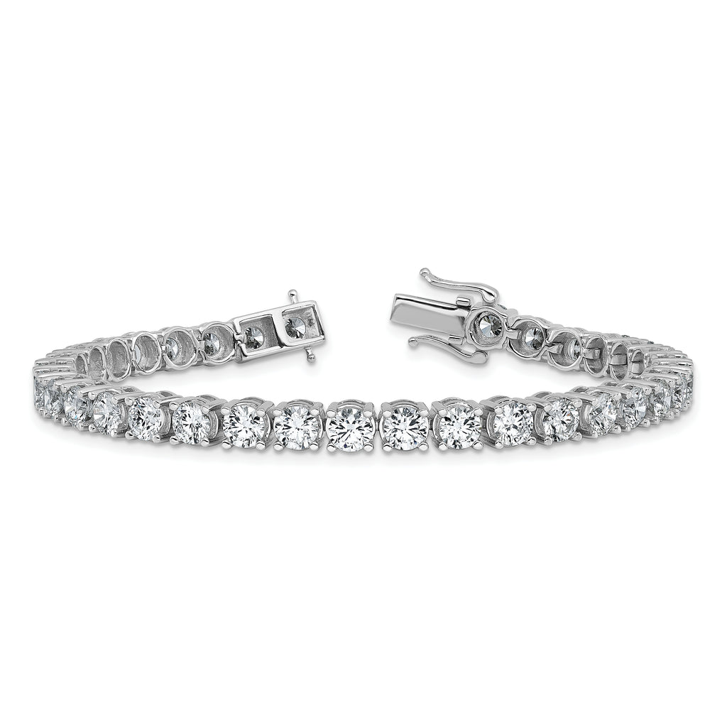 14k White Gold  11 1/8 carat Lab Grown Diamond VS/SI+ G+ Complete Tennis Bracelet - Sophia Jewelers