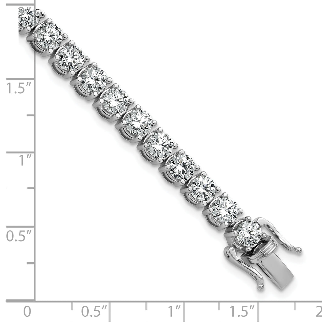 14k White Gold  11 1/8 carat Lab Grown Diamond VS+ F+ Complete Tennis Bracelet - Sophia Jewelers
