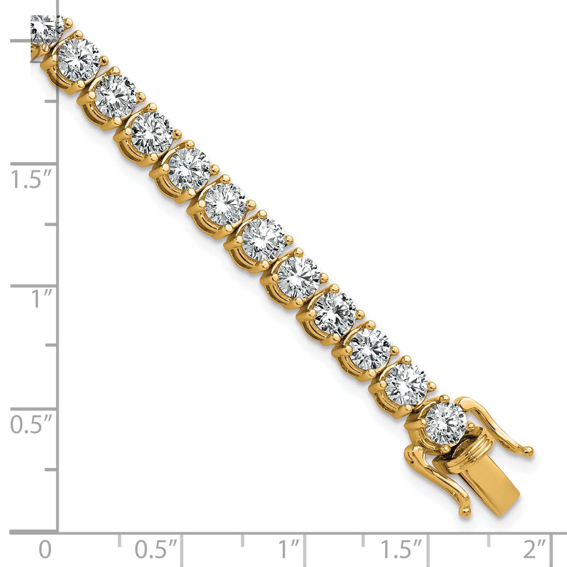 14k 11 1/8 carat Lab Grown Diamond VS+ F+ Complete Tennis Bracelet - Sophia Jewelers