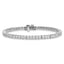 14k White Gold 7 carat Lab Grown Diamond VS/SI+ G+ Complete Princess Prong Set Tennis Bracelet - Sophia Jewelers