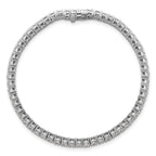 14k White Gold 7 carat Lab Grown Diamond VS+ F+ Complete Princess Prong Set Tennis Bracelet - Sophia Jewelers