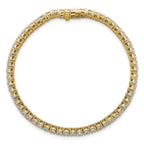 14k 7 carat Lab Grown Diamond VS/SI+ G+ Complete Princess Prong Set Tennis Bracelet - Sophia Jewelers
