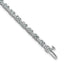 14k White Gold 7 carat Lab Grown Diamond VS+ F+ Complete Princess and Round Tennis Bracelet - Sophia Jewelers