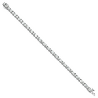 14k White Gold 10 carat Lab Grown Diamond VS/SI+ G+ Complete Emerald and Round Tennis Bracelet - Sophia Jewelers