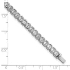 14k White Gold 6 1/2 carat Lab Grown Diamond VS/SI+ G+ Complete Emerald Bezel Set Tennis Bracelet - Sophia Jewelers