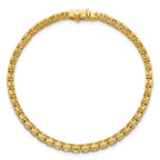 14k 6 1/2 carat Lab Grown Diamond VS+ F+ Complete Emerald Bezel Set Tennis Bracelet - Sophia Jewelers