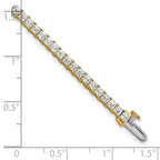 14k 5 carat Lab Grown Diamond VS/SI+ G+ Complete Princess Prong Set Tennis Bracelet - Sophia Jewelers