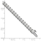 14k White Gold 10 carat Lab Grown Diamond VS/SI+ G+ Complete Princess Prong Set Tennis Bracelet