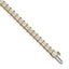 14k 10 carat Lab Grown Diamond VS+ F+ Complete Princess Prong Set Tennis Bracelet - Sophia Jewelers