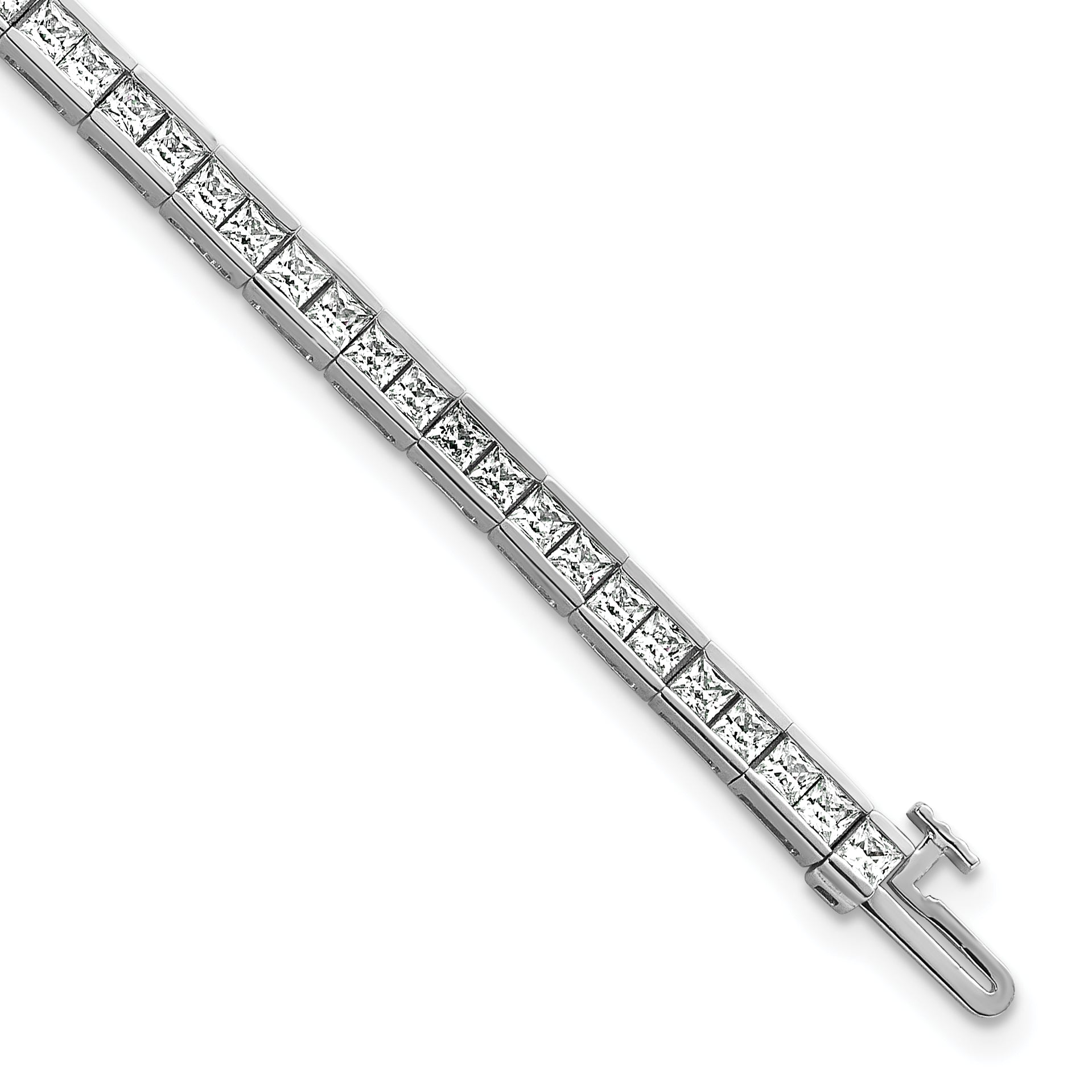 14kw 6 carat Lab Grown Diamond VS/SI+ G+ Complete Princess Tennis Bracelet - Sophia Jewelers Main image