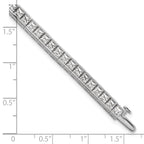14k White Gold 10 carat Lab Grown Diamond VS/SI+ G+ Complete Princess Bezel Set Tennis Bracelet