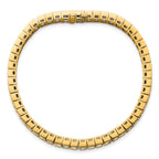 14k 10 carat Lab Grown Diamond VS+ F+ Complete Princess Bezel Set Tennis Bracelet