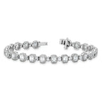 14k White Gold 8 carat Lab Grown Diamond VS+ F+ Complete Fashion Tennis Bracelet