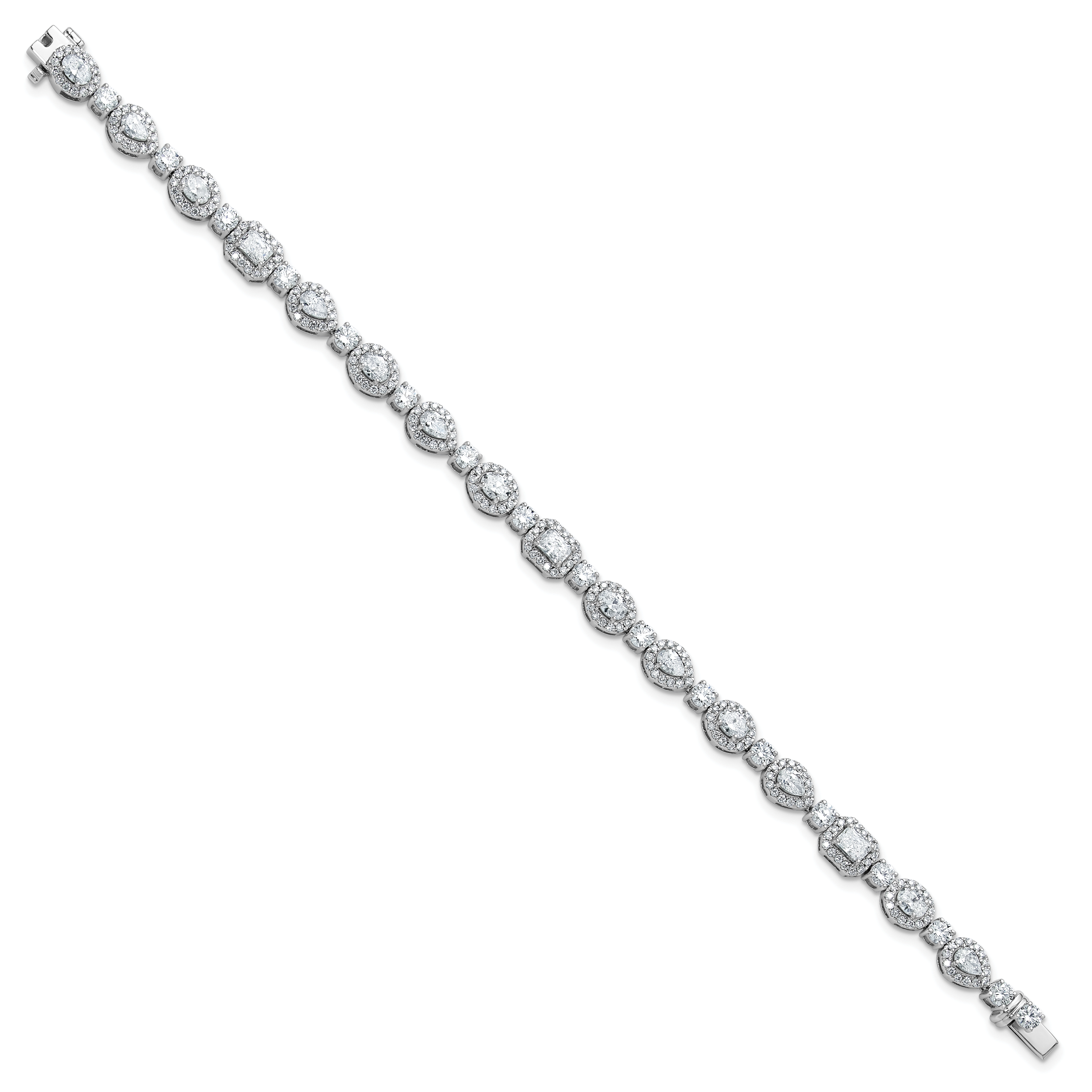 14k White Gold 5 5/8 carat Lab Grown Diamond VS+ F+ Complete Fashion Tennis Bracelet Secondary image