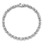 14k White Gold 5 5/8 carat Lab Grown Diamond VS+ F+ Complete Fashion Tennis Bracelet