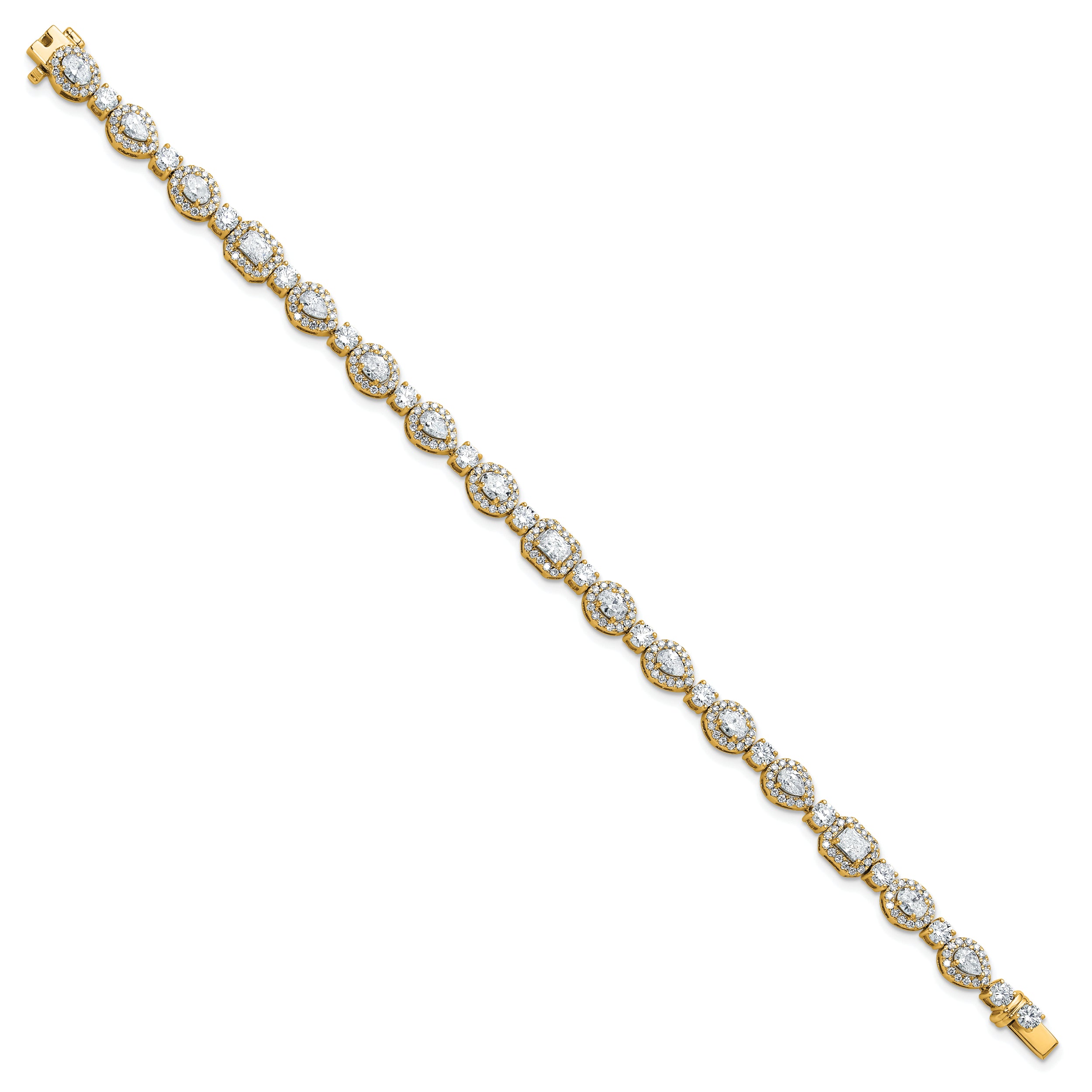 14k 5 5/8 carat Lab Grown Diamond VS+ F+ Complete Fashion Tennis Bracelet