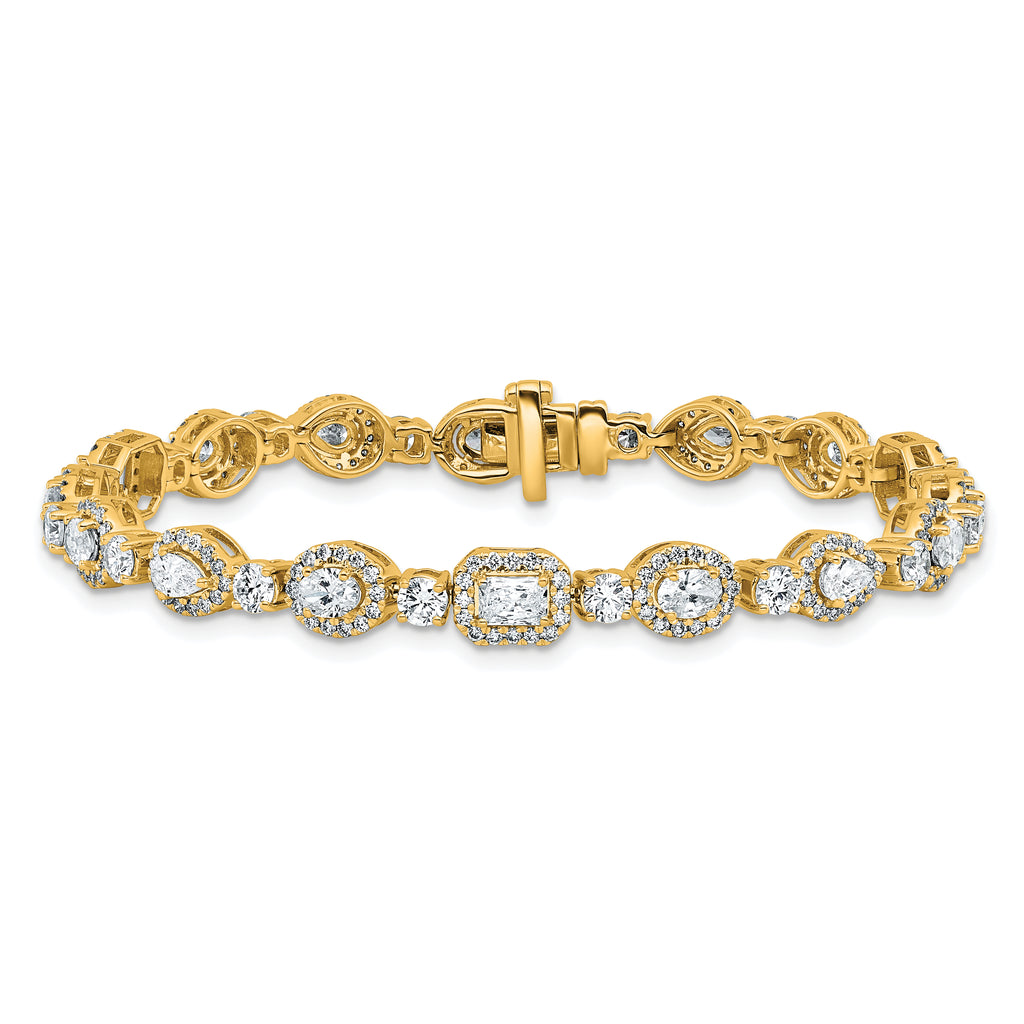 14k 5 5/8 carat Lab Grown Diamond VS+ F+ Complete Fashion Tennis Bracelet