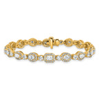 14k 5 5/8 carat Lab Grown Diamond VS+ F+ Complete Fashion Tennis Bracelet
