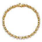 14k 5 5/8 carat Lab Grown Diamond VS+ F+ Complete Fashion Tennis Bracelet