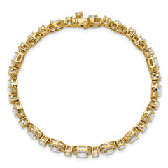 14k 5 5/8 carat Lab Grown Diamond VS+ F+ Complete Fashion Tennis Bracelet