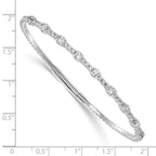14k White Gold 1 1/3 carat Lab Grown Diamond VS/SI+ G+ Complete Bangle - Sophia Jewelers