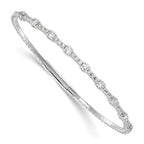 14k White Gold 1 1/3 carat Lab Grown Diamond VS/SI+ G+ Complete Bangle - Sophia Jewelers