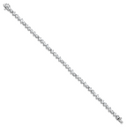 14k White Gold 5 1/3 carat Lab Grown Diamond VS/SI+ G+ Complete Multiple Shape Fashion Tennis Bracelet