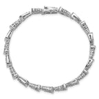 14k White Gold 3 3/8 carat Lab Grown Diamond VS/SI+ G+ 7 inch Bracelet