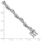 14k White Gold 3 3/8 carat Lab Grown Diamond VS/SI+ G+ 7 inch Bracelet