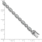 14k White Gold 1 carat Lab Grown Diamond VS/SI+ G+ 7 inch Fancy Bracelet