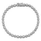 14k White Gold 7/8 carat Lab Grown Diamond VS/SI+ G+ 7 inch Fancy Bracelet