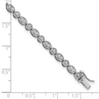 14k White Gold 7/8 carat Lab Grown Diamond VS/SI+ G+ 7 inch Fancy Bracelet