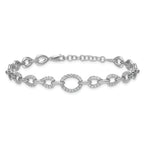 14k White Gold 1 3/8 carat Lab Grown Diamond VS/SI+ G+ 7 inch with 1 inch extenton Bracelet