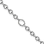 14k White Gold 1 3/8 carat Lab Grown Diamond VS/SI+ G+ 7 inch with 1 inch extenton Bracelet