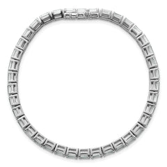 14k White Gold 10 carat Lab Grown Diamond VS/SI+ G+ Emerald Tennis Bracelet
