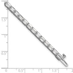 14k White Gold 10 carat Lab Grown Diamond VS/SI+ G+ Emerald Tennis Bracelet