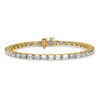 14k 10 carat Lab Grown Diamond VS/SI+ G+ Emerald Tennis Bracelet