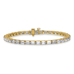 14k 10 carat Lab Grown Diamond VS/SI+ G+ Emerald Tennis Bracelet