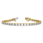 14k 10 carat Lab Grown Diamond VS/SI+ G+ Emerald Tennis Bracelet