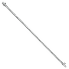14k White Gold 5 carat Lab Grown Diamond VS/SI+ G+ Emerald Tennis Bracelet