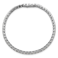 14k White Gold 5 carat Lab Grown Diamond VS/SI+ G+ Emerald Tennis Bracelet