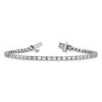 14k White Gold 5 carat Lab Grown Diamond VS/SI+ G+ Emerald Tennis Bracelet