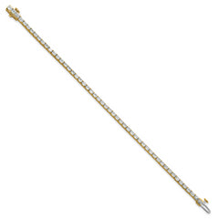 14k 5 carat Lab Grown Diamond VS/SI+ G+ Emerald Tennis Bracelet