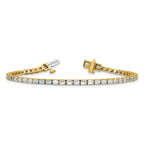 14k 5 carat Lab Grown Diamond VS/SI+ G+ Emerald Tennis Bracelet