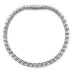 14k White Gold 7 carat Lab Grown Diamond VS/SI+ G+ Emerald Tennis Bracelet
