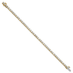 14k 7 carat Lab Grown Diamond VS/SI+ G+ Emerald Tennis Bracelet
