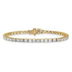 14k 7 carat Lab Grown Diamond VS/SI+ G+ Emerald Tennis Bracelet
