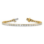 14k 7 carat Lab Grown Diamond VS/SI+ G+ Emerald Tennis Bracelet